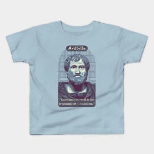 Aristotle Portrait and Quote Kids T-Shirt